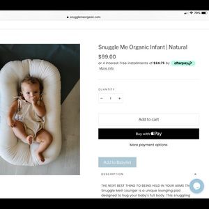 Snuggle me Organic cosleeper